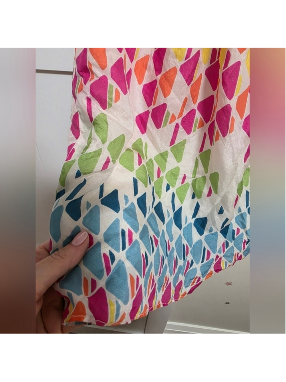 Shoshanna Mia Bright Colorful Lalique Print Silk Party Dress - Picture 10 of 15